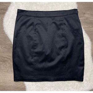 ALYX Mini Skirt Black Satin Pencil Size 8 Medium Classic Elegant Career